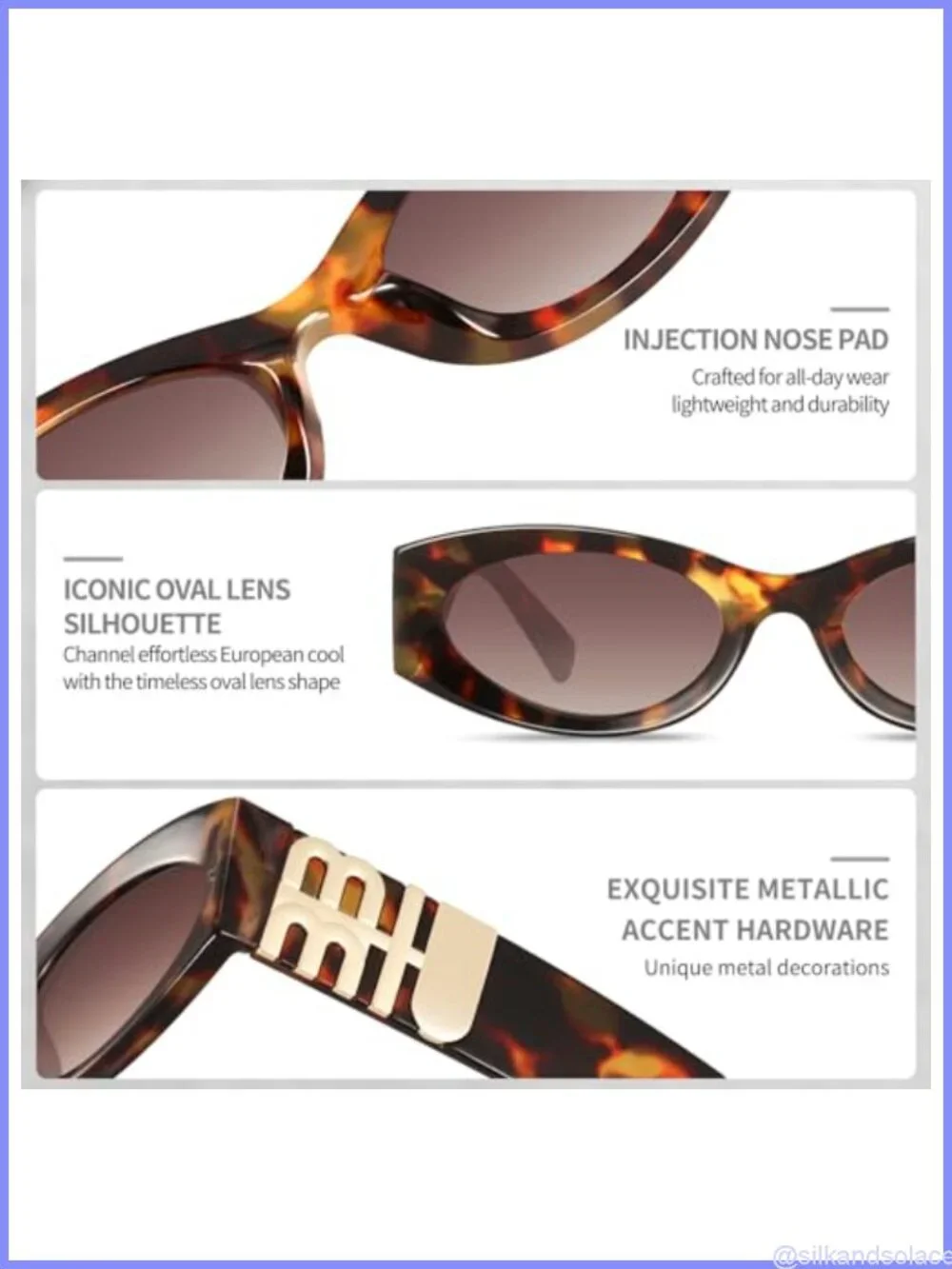 Cat Eye Sunglasses UV400 Acetate Frame Retro Oval Narrow Eyewear